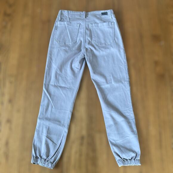 Paige Women Mayslie Jogger Slithering Grey Zip Hem Stretch Pants Python Size 26 - Picture 5 of 10